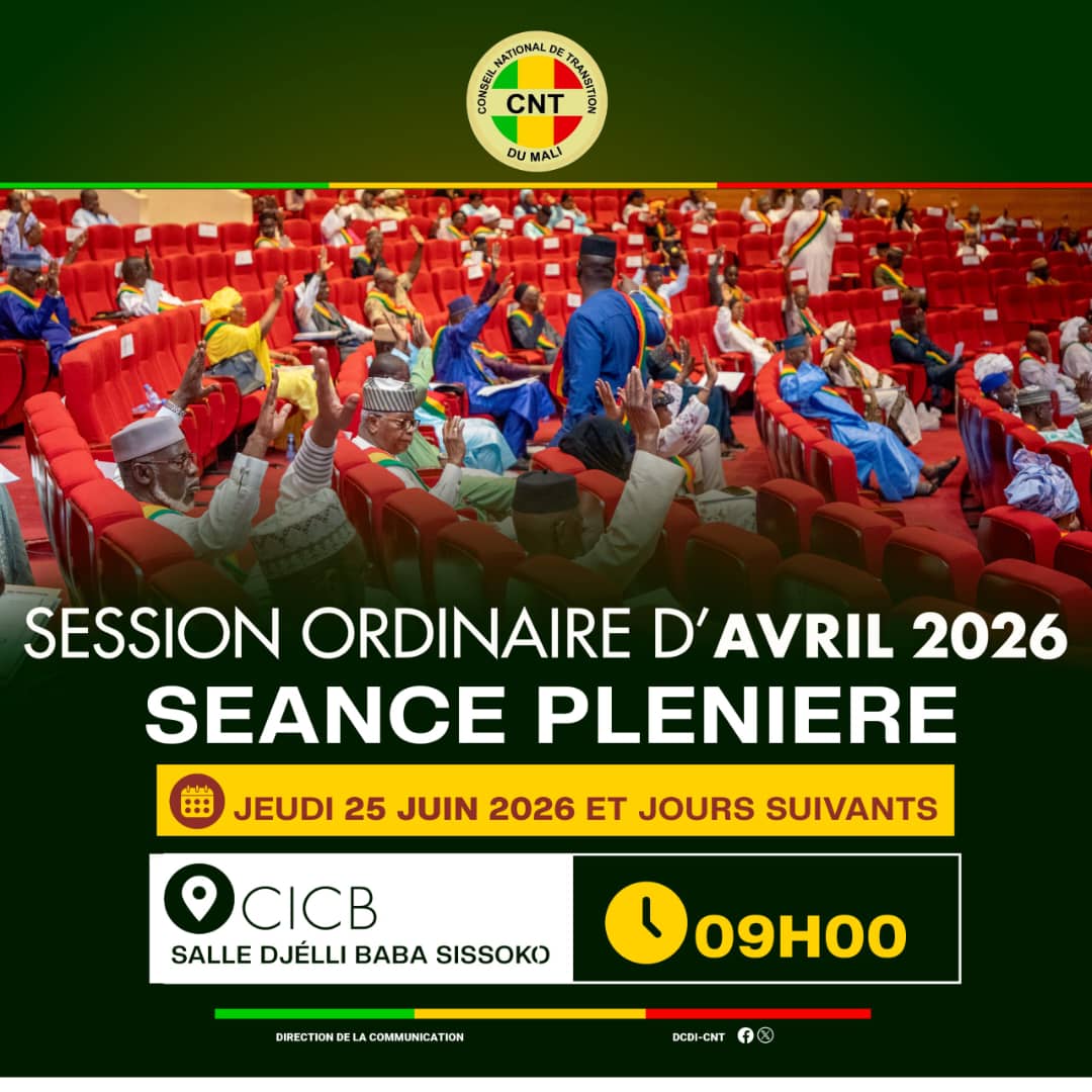 Session ordinaire d'avril 2026