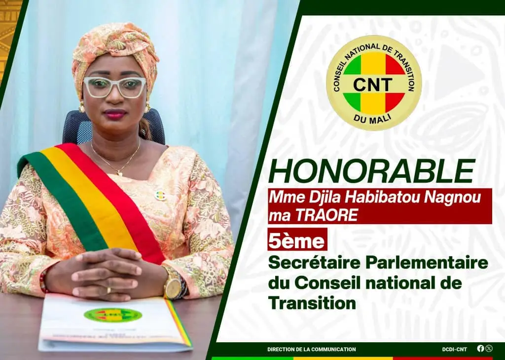 Portrait of Mme Djila Habibatou Nagnou ma TRAORE, 5th Parliamentary Secretary