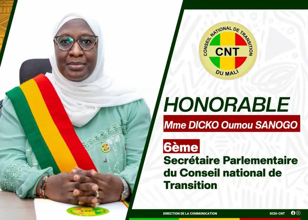 Portrait of Mme DICKO Oumou SANOGO, 6th Parliamentary Secretary